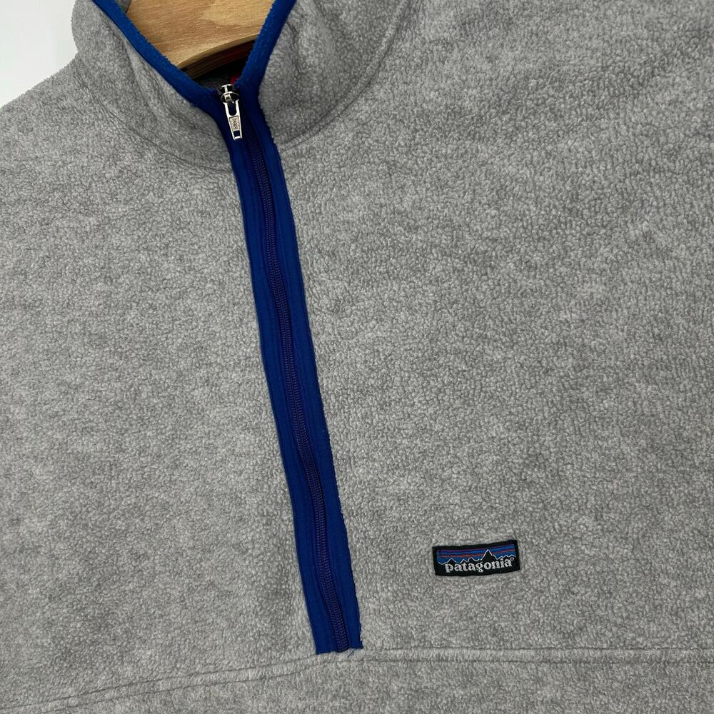 Vintage 90s Mens Grey Patagonia Marsupial Fleece Synchilla 1/2 Zip Sweatshirt XL - Picture 4 of 7